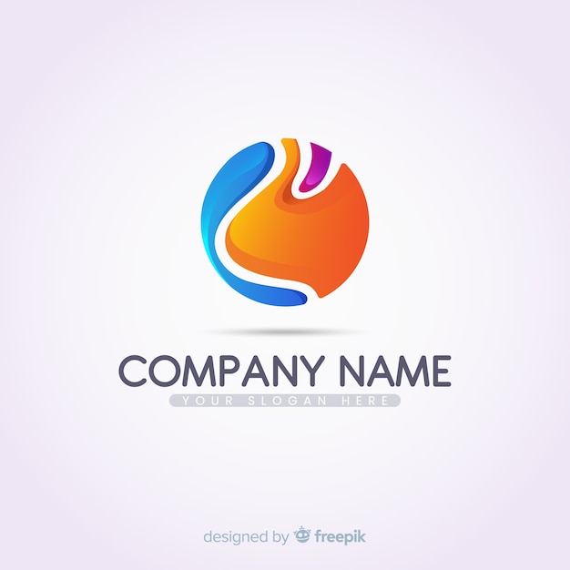 Free Vector gradient logo with abstract shape