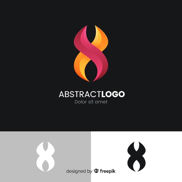 Gradient logo with abstract shape