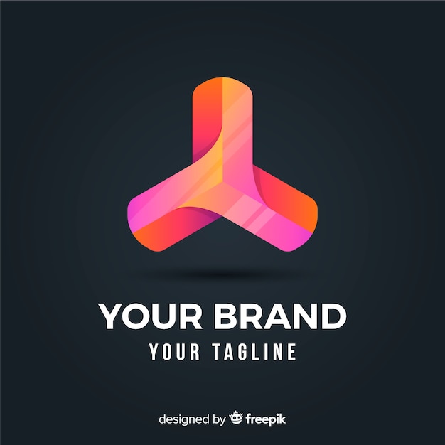 Free vector gradient logo with abstract shape