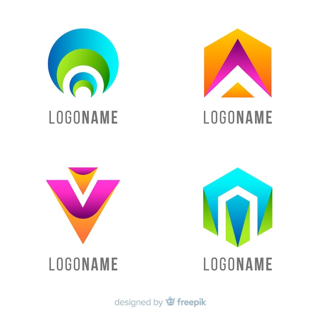 Free Vector gradient logo with abstract shape