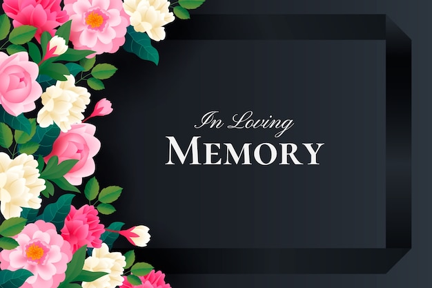 Gradient in loving memory background