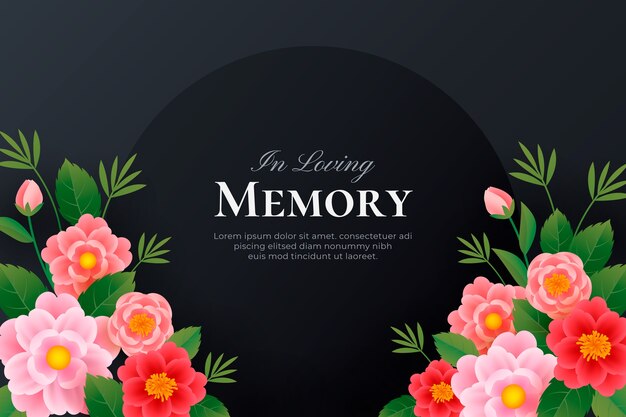 Gradient in loving memory background