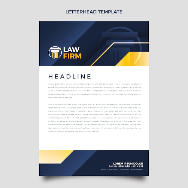 Gradient luxury law firm letterhead