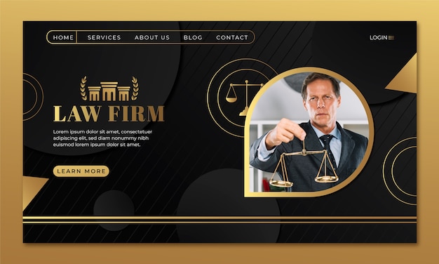 Gradient luxury law firm template