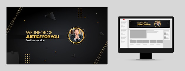 Gradient luxury law firm youtube channel art