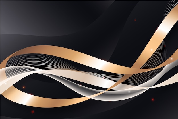 Gradient luxury ribbon background