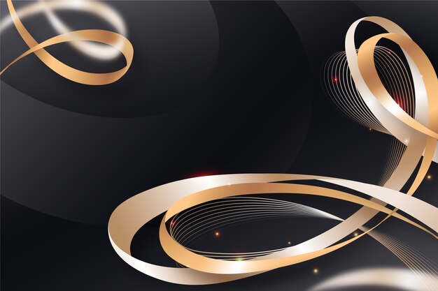 Gradient luxury ribbon background