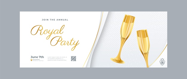 Gradient luxury white party facebook cover