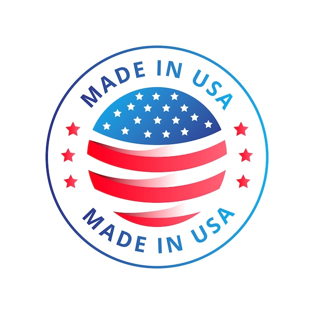 Free vector gradient made in usa logo template