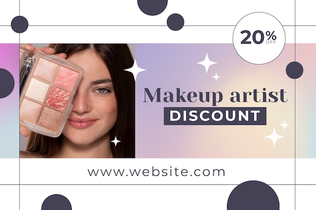 Free Vector gradient makeup artist sale background