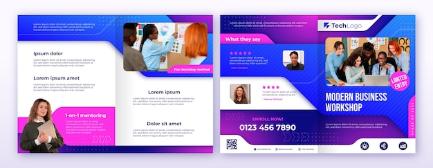 Gradient marketing  brochure design