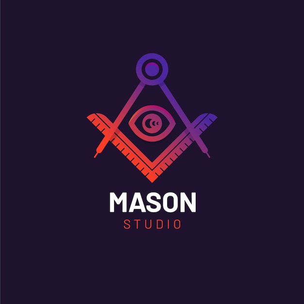 Gradient mason logo template