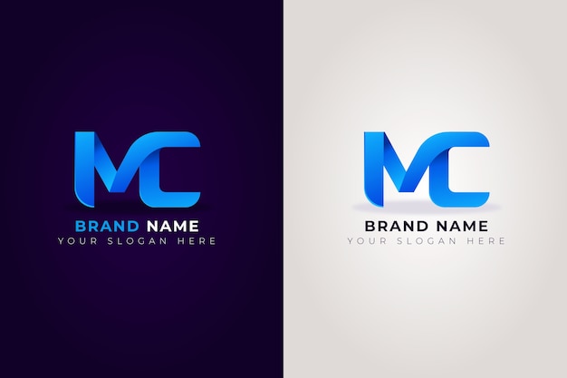 Free vector gradient mc logo design