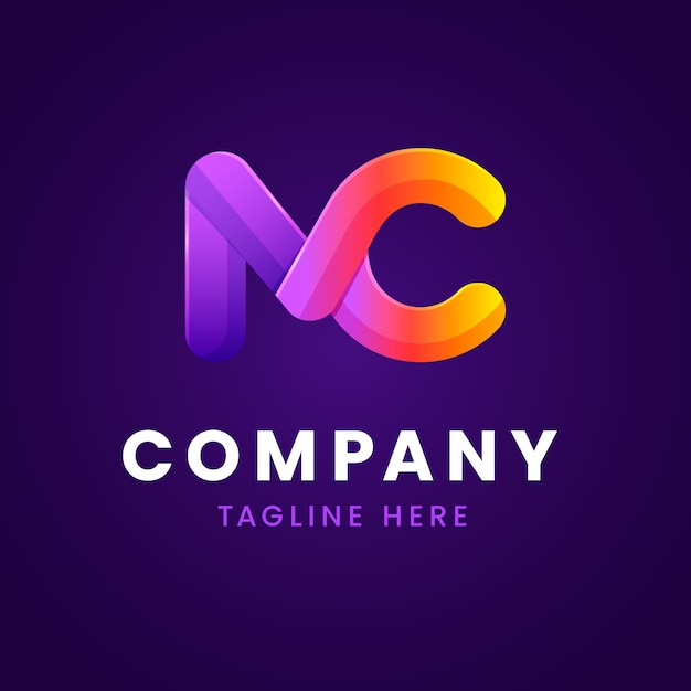 Gradient mc logo design