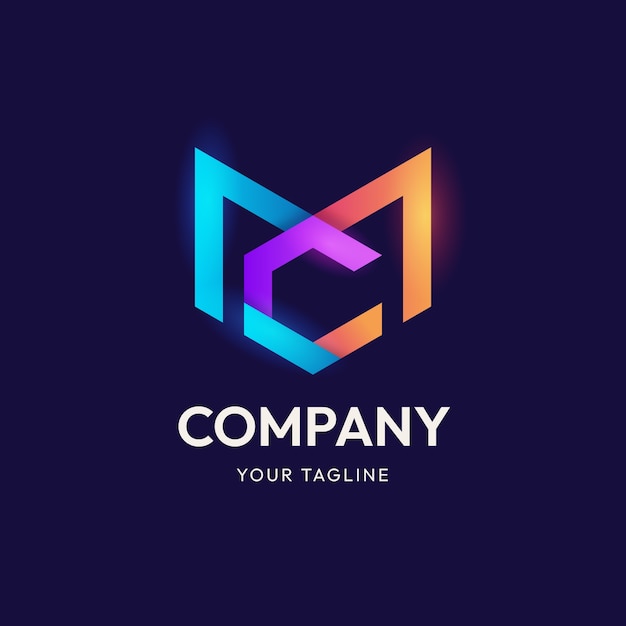 Free vector gradient mc logo design