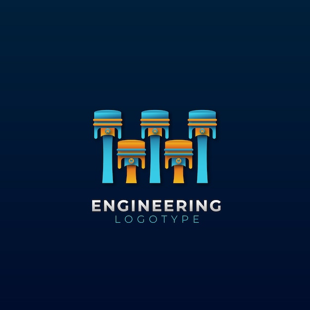 Gradient mechanical engineering logo template