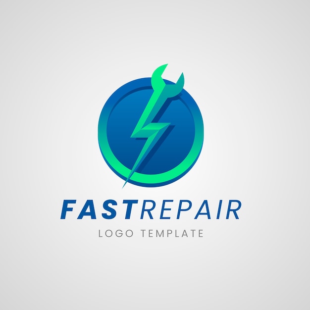 Gradient mechanical repair logo template