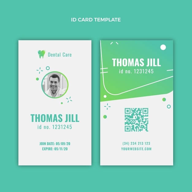 Gradient medical id card