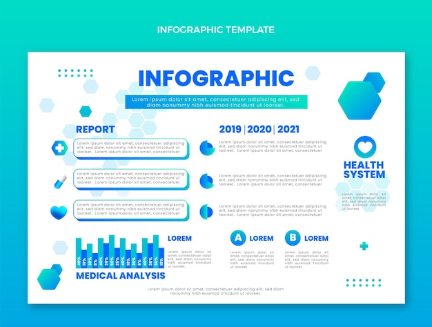 Gradient medical infographic