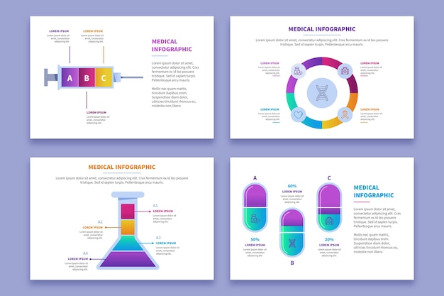 Gradient medical infographics