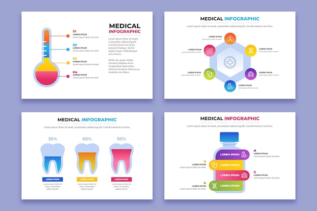 Gradient medical infographics