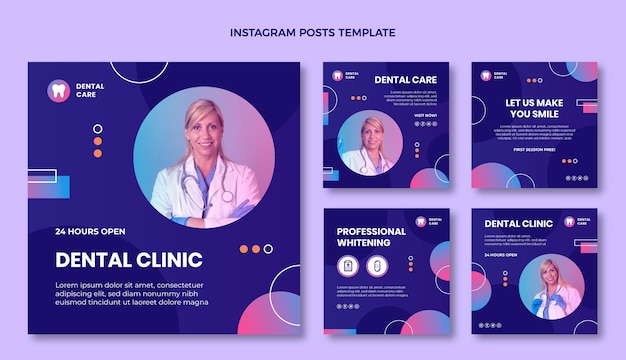 Free Vector gradient medical instagram post