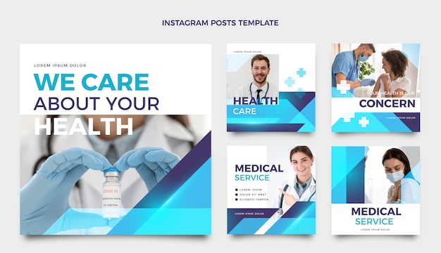 Free Vector gradient medical instagram post