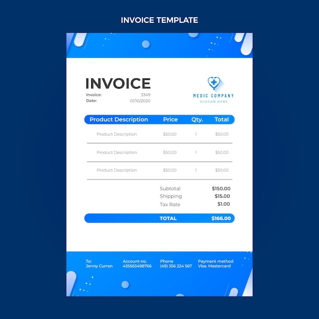 Gradient medical invoice