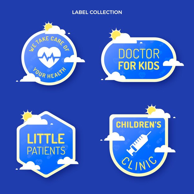 Gradient medical label collection