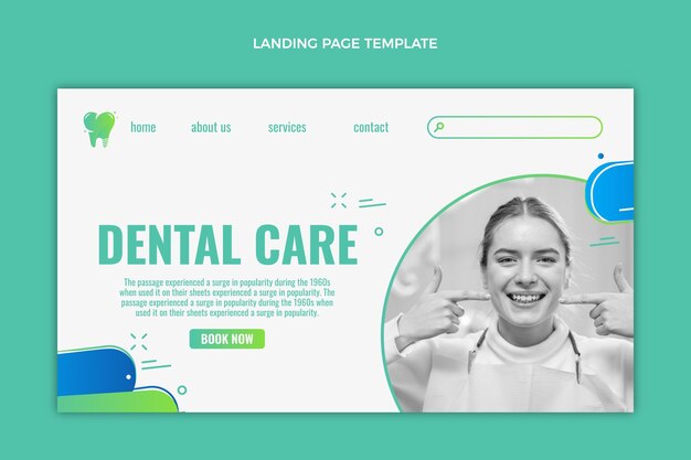 Gradient medical landing page template