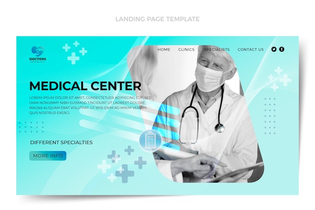 Gradient medical landing page template