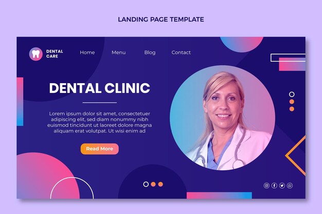 Gradient medical landing page