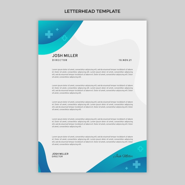 Gradient medical letterhead template