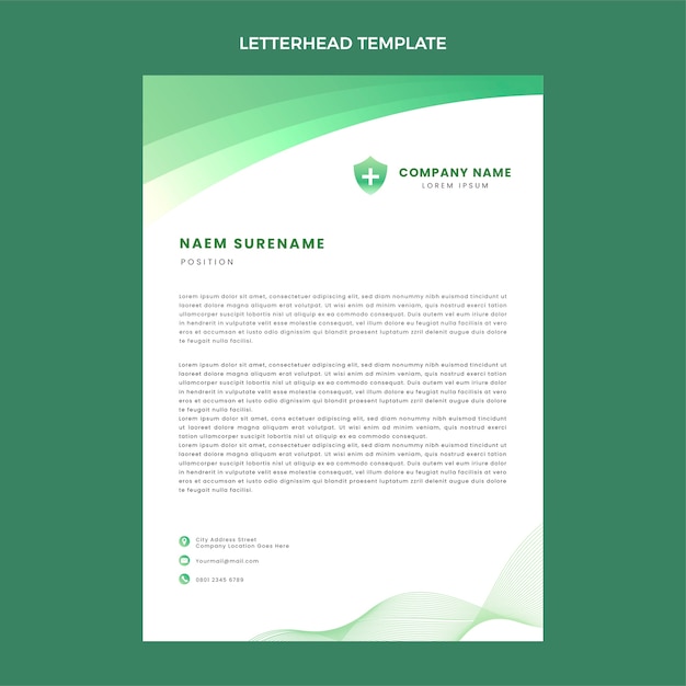 Gradient medical letterhead template