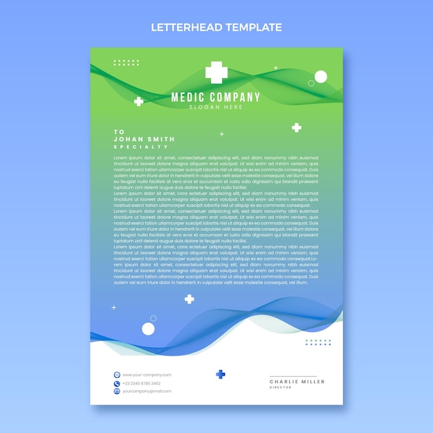 Gradient medical letterhead