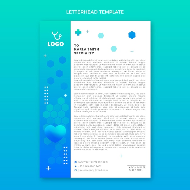 Gradient medical letterhead