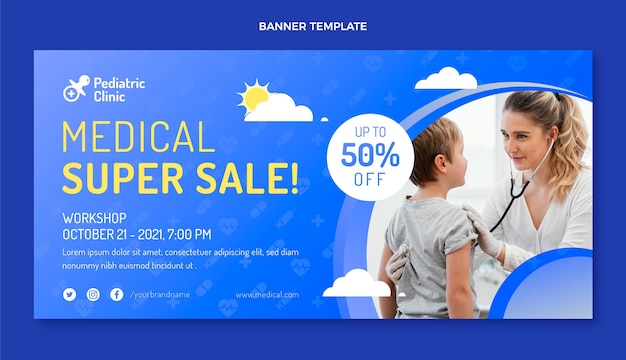 Gradient medical super sale banner