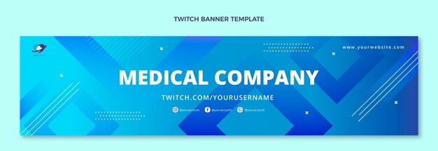 Gradient medical twitch banner