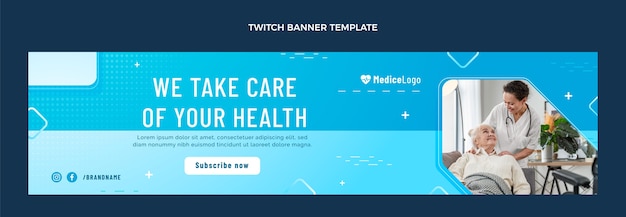 Gradient medical twitch banner