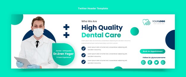 Gradient medical twitter header