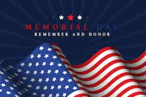 Free vector gradient memorial day background