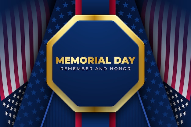 Free vector gradient memorial day background