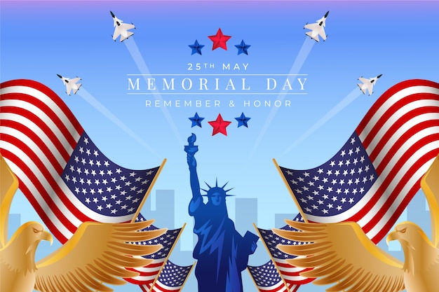 Gradient memorial day background