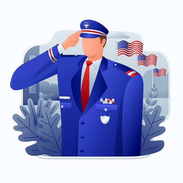 Free vector gradient memorial day illustration