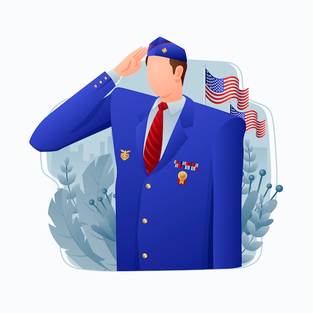 Free vector gradient memorial day illustration