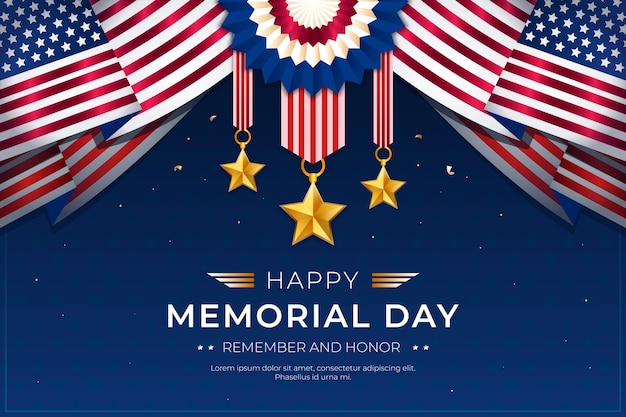 Free Vector gradient memorial day usa background