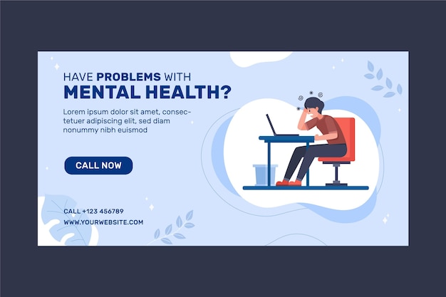 Free Vector gradient mental health facebook post