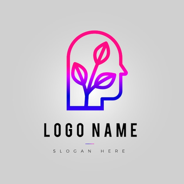 Free Vector gradient mental health logo template