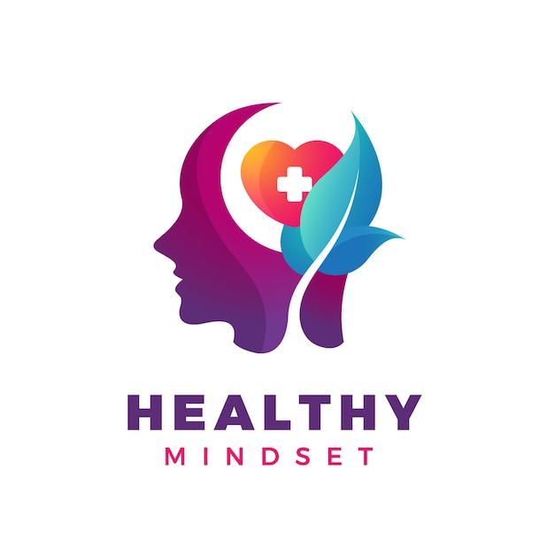 Gradient mental health logo template