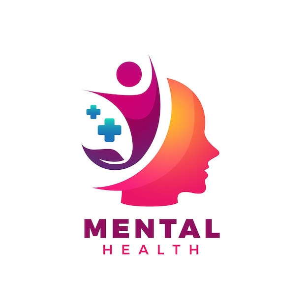 Gradient mental health logo template